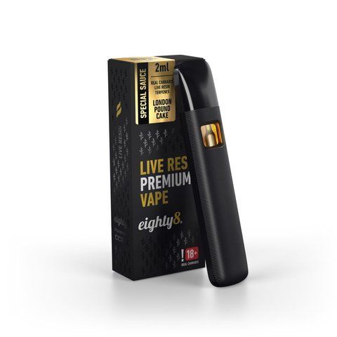 Одноразова CBD вейп-ручка Eighty8 Live Resin London Pound Cake 92% (2 мл) &mdash; Десертний смак та глибокий релакс 💨🍰 ОК-11902 фото