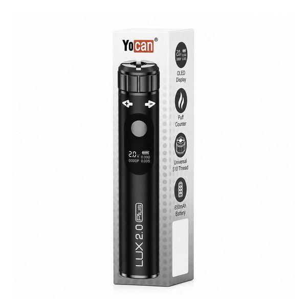 Розумний акумулятор 510 Yocan Lux 2.0 Plus (650 mAh) з OLED-екраном та лічильником затяжок 🔋⚡ ОК-2005 фото