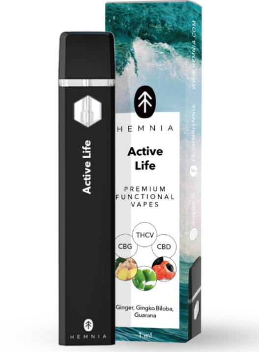 elfbar nachfüll pod läuft aus Hemnia Active Life Vape Pen – 20% THCV, 50% CBG, 25% CBD