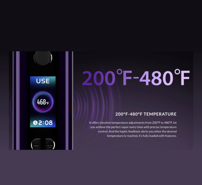 Yocan Hit 2 Portable Dry Herb Vaporizer Blue (OLED Screen, 1800mAh, Type-C)
