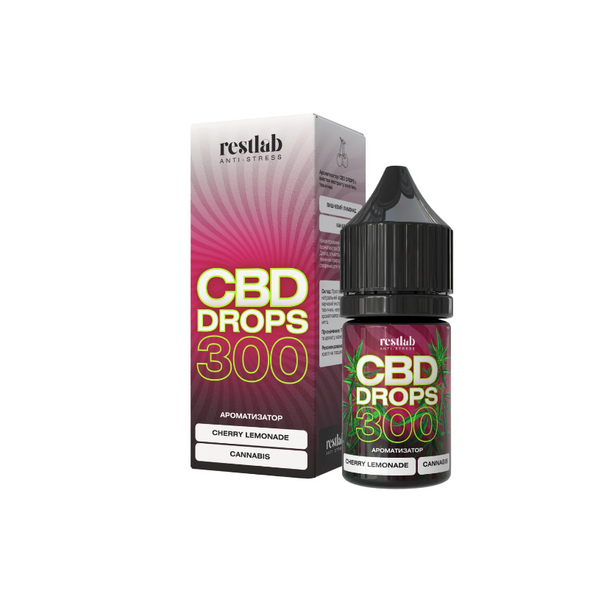 Restlab CBD Vape E-Liquid Drops Cherry Lemonade, 300 mg CBD