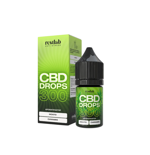 CBD рідина для вейпу Restlab CBD Drops Mojito, 300 мг CBD Rest 06 фото