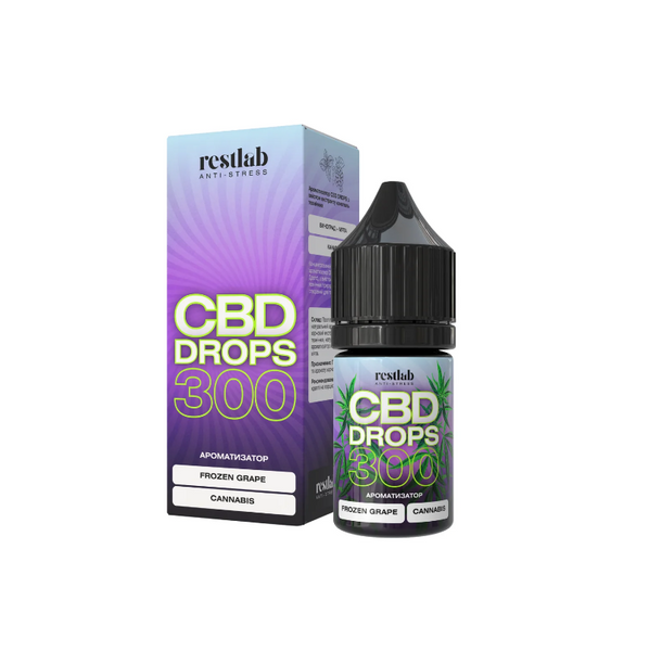 Restlab CBD Vape E-Liquid Drops Frozen Grape, 300 mg CBD