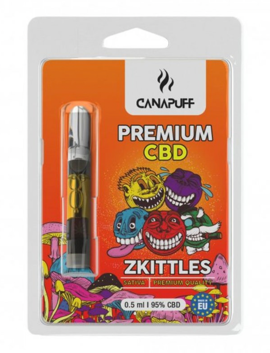 Купить 🍬 Canapuff Zkittles Картридж CBD 95% | 0,5 мл | Резьба 510