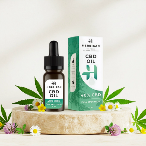 Конопляна олія CBD Herbican 40% Full Spectrum (4000 мг CBD, 10 мл) ОК-11565 фото