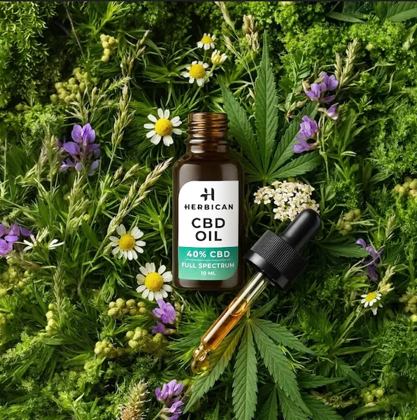 Конопляна олія CBD Herbican 40% Full Spectrum (4000 мг CBD, 10 мл) ОК-11565 фото