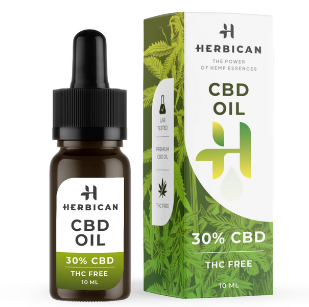Конопляна олія CBD Herbican 30% Broad Spectrum (3000 мг CBD, Без ТГК / 0% THC, 10 мл) ОК-11562 фото